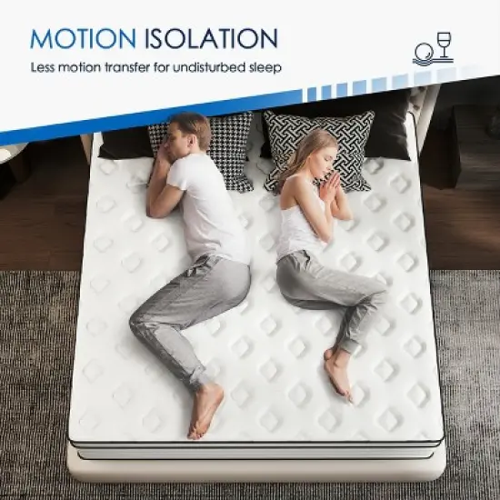 CHEVNI 12-14 Inch Mattress in a box Hybrid Spring Memory Foam Medium Firm image {10}