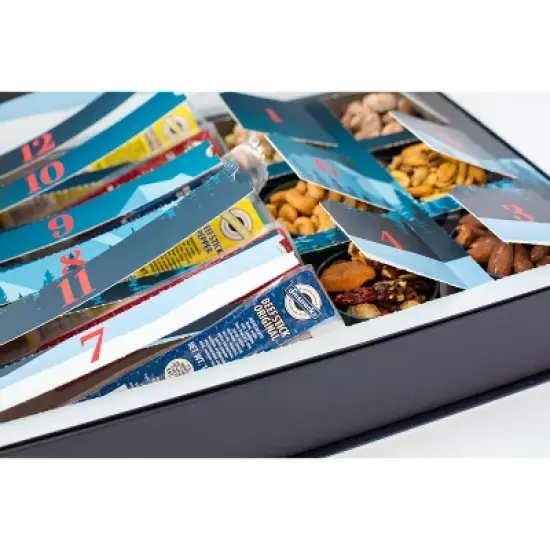 DMSnacks 12 Days of Winter Wonder Meat & Nut Advent Calendar &ndash; Gourmet Holiday Gift Box with Christmas Nuts, Meat Sticks & Seasonal Food Gift Set image {5}