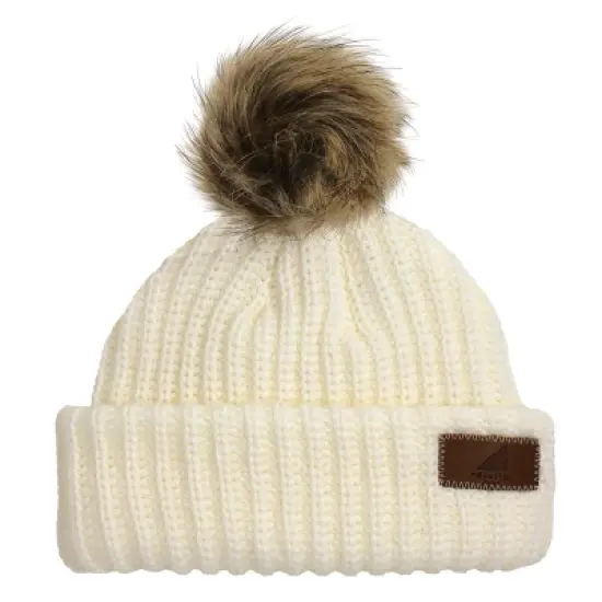 Arctic Gear Toddler Acrylic Ribbed Cuff Winter Hat with Pom image {3}