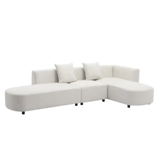 110.2" Modern Style Upholstered Curved Sofa Couch-ModernLuxe image {3}