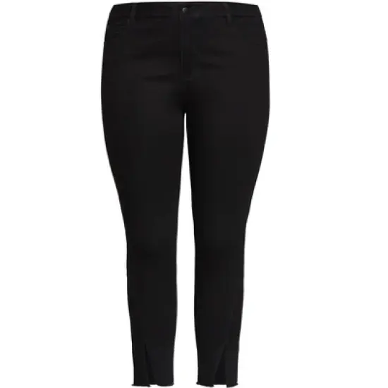 Women's Plus Size Split Jean Black - average | AVENUE image {5}