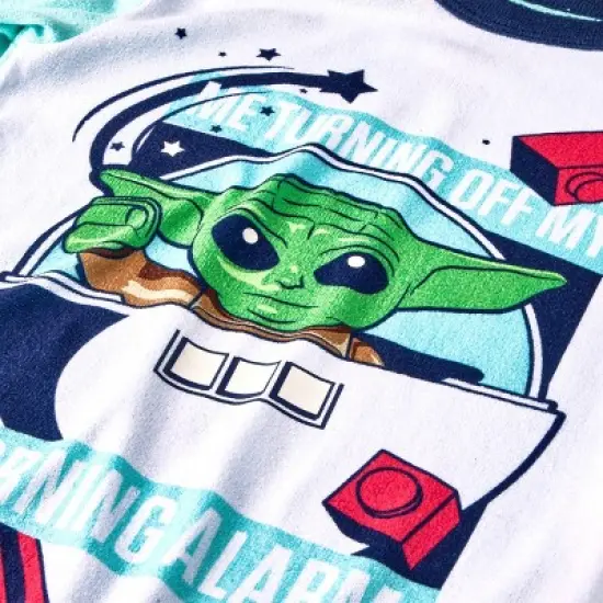 Girls' LEGO Star Wars: The Mandalorian Snug Fit 4pc Pajama Set - Navy Blue/Turquoise Blue image {2}