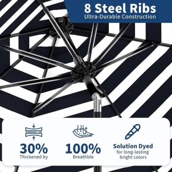 GustoWave Outdoor 9 Ft Patio Umbrella for Pool, Deck, Yard image {4}