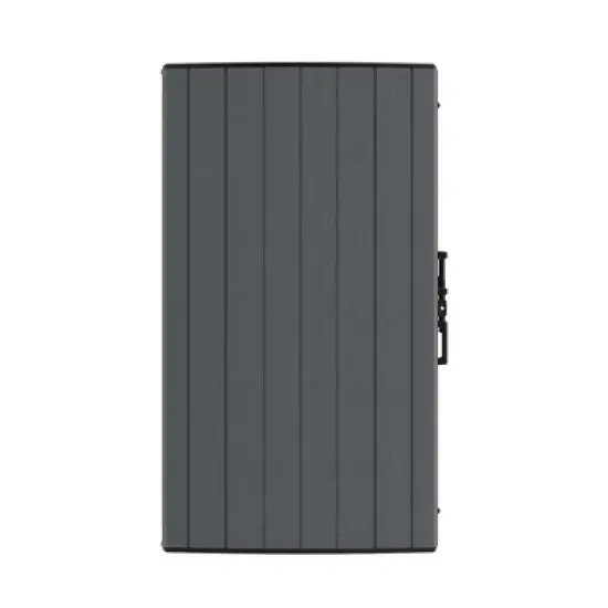 Duramax CedarGrain StoreAway 1200L Capacity Outdoor Deck and Garden Storage Box with Panel Doors & Arc Lid for Patios, Pool Areas, & Driveways, Grey image {4}