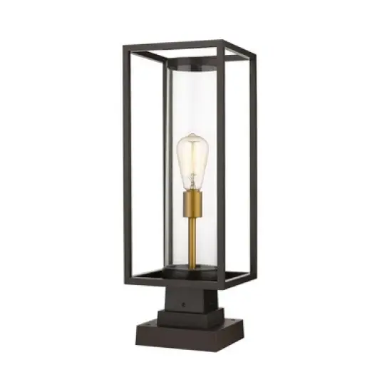 Dunbroch Outdoor Pier Mount Lantern - 8" x 22.75", Dimmable, Wet Rated, Aluminum image {4}