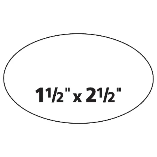 Avery Oval Easy Peel Labels 1 1/2 x 2 1/2 Matte White 270/Pack 6583 image {2}