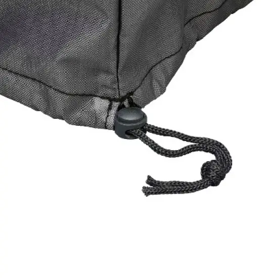 Summerset Shield Gold 2-Layer Polyester Fabric Outdoor Fire Table Square Cover - 44x44", Charcoal Grey image {5}