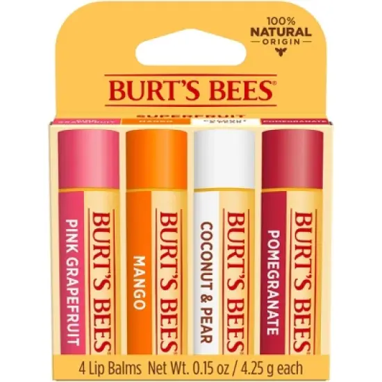 Burt's Bees Moisturizing Lip Balm - Superfruit - 4pk image {12}