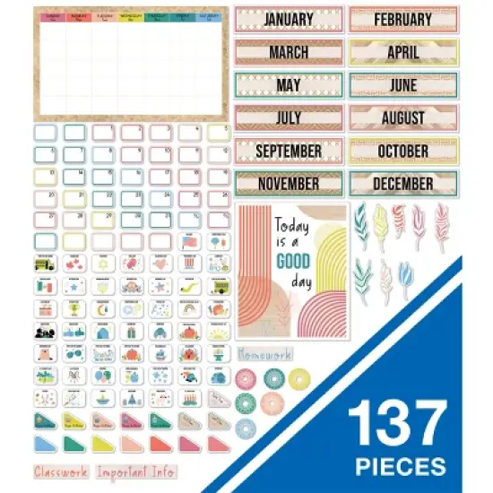 Carson Dellosa Education True to You Classroom Calendar Bulletin Board Set (137 pieces) image {1}