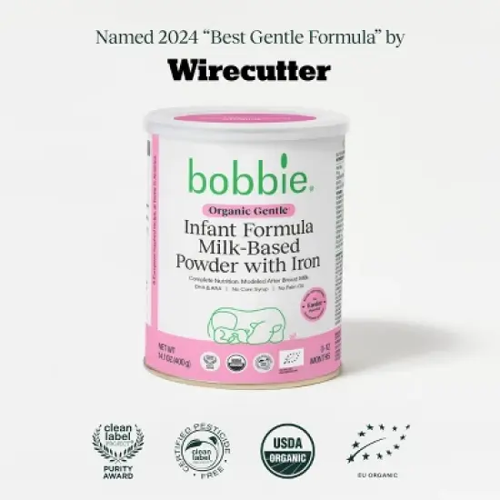 Bobbie Organic Gentle Infant Formula - 14.1oz image {10}