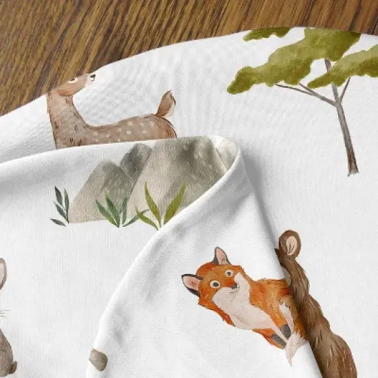 Sweet Jojo Designs Boy, Girl, Unisex/Gender Neutral Support Nursing Pillow Cover (Pillow Not Included) Watercolor Woodland Forest Animals Multicolor image {3}