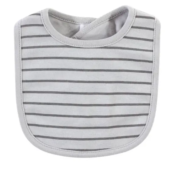 Hudson Baby Infant Cotton Bib and Sock Set 5pk, Cute Elephant, One Size image {2}