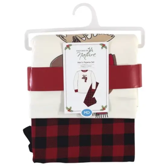 Touched by Nature Mens Unisex Holiday Pajamas, Moose image {1}