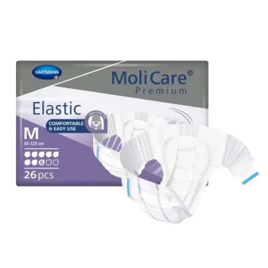 MoliCare Premium Elastic 8D Incontinence Brief, Unisex, Medium image {3}