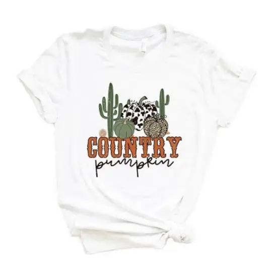 Simply Sage Market Women's Country Pumpkin Cactus Short Sleeve Graphic Tee image {2}
