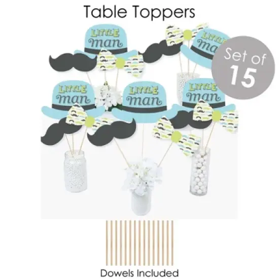 Big Dot of Happiness Dashing Little Man Mustache Party - Baby Shower or Birthday Party Supplies - Banner Decoration Kit - Fundle Bundle image {4}