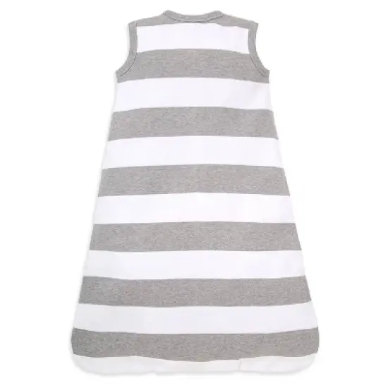 Burt's Bees Baby&reg; Beekeeper Wearable Blanket Organic Cotton - Rugby Stripes - Gray image {1}