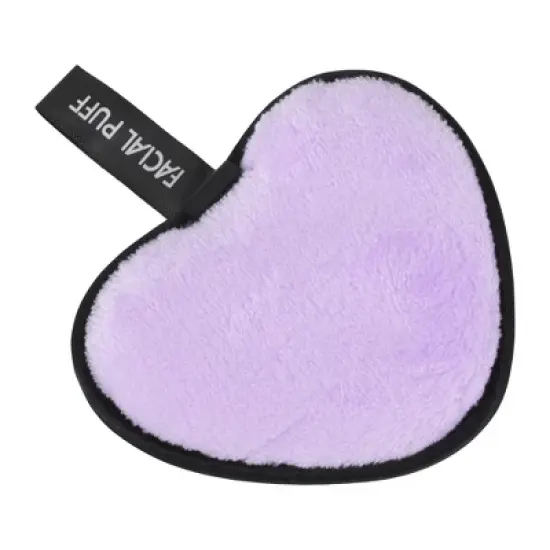 Unique Bargains Heart-shaped Facial Sponges 3.94"x3.15" 1 Pc image {12}