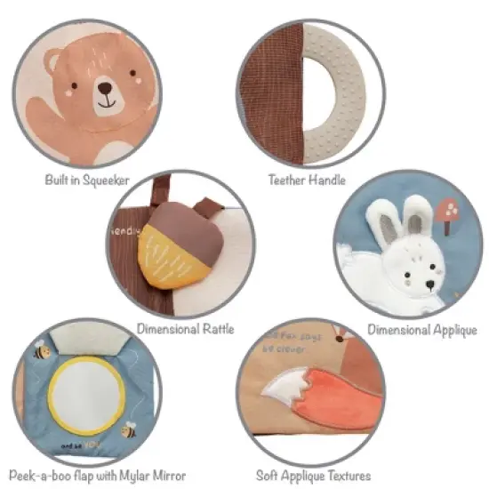 Lambs & Ivy Woodland/Forest Developmental Soft Book & Bear Plush Toy Gift Set image {4}