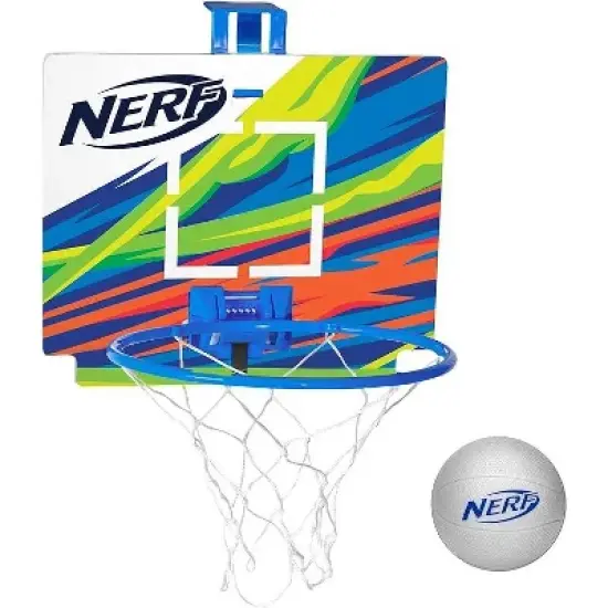 Nerf Mini Over the Door Basketball Hoop Nerfoop Indoor Basketball Door Basketball Hoop + Mini NERF Foam Basketball Set - Perfect for Bedrooms image {6}