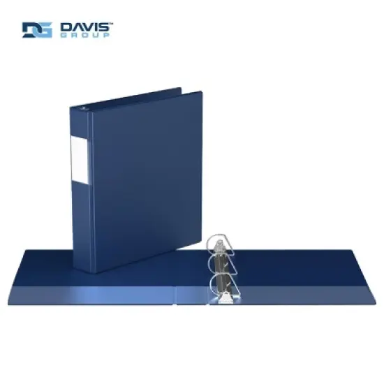 Davis Group 6pk 1.5" Premium Economy Angled D-Ring Binder Royal Blue: Polypropylene, 350 Sheet Capacity, 2 Pockets image {1}