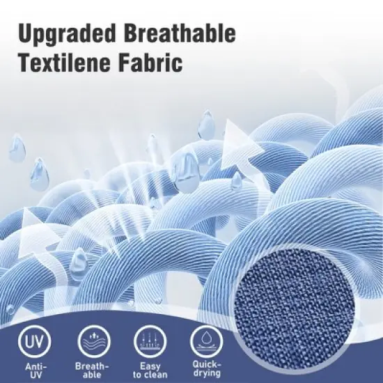 Captiva Designs Outdoor Dining Breathable Quick-dry Sling Steel Chairs with 360 Degree Swivel image {11}