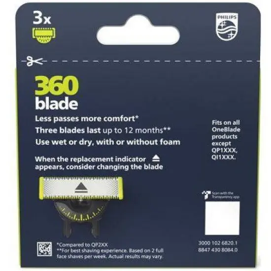 Philips Norelco OneBlade 360 Replacement Blade - QP430/80 - 3ct image {2}