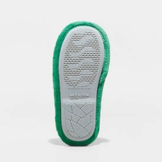 Kids' Holiday Santa's Little Helper Scuff Slippers - Wondershop&trade; Green image {3}