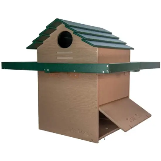 JCs Wildlife X Large Deluxe Poly Barn Owl Box with Exercise Platform - Our Biggest Barn Owl House - Made in the USA - Great for Farms, Ranches and image {2}