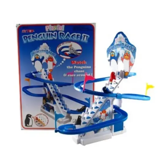 Ready! Set! Play! Link Jolly Penguin Ultimate Ice Race Slide Playset - Blue image {7}