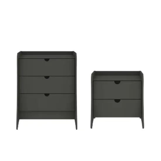 Manhattan Comfort 2pc Coney Dresser and Nightstand Bedroom Set image {3}