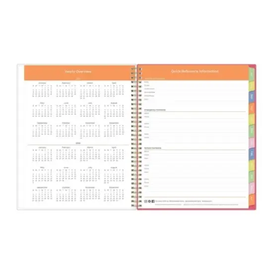 Blue Sky 8.5"x11" 2025-2026 Weekly/Monthly Wirebound Teacher Lesson Planner Printed Apple Sketch, Teacher Supplies image {7}