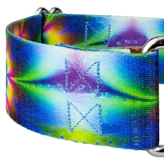 Country Brook Petz 1 1/2 Inch Tie Dye Flowers Martingale Dog Collar image {5}