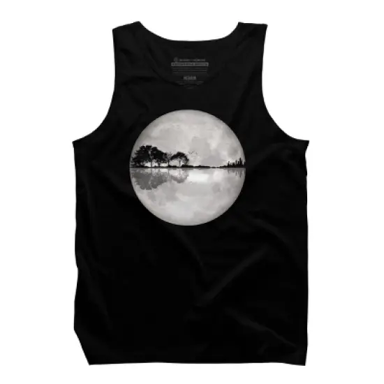 Men's Design By Humans Moonlight Nature Guitar II By Maryedenoa Tank Top image {4}