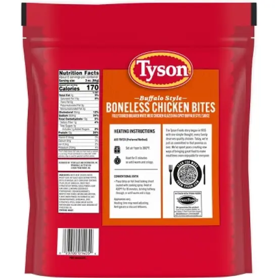 Tyson Any'tizers Buffalo Style Boneless Chicken Bites - Frozen - 24oz image {1}