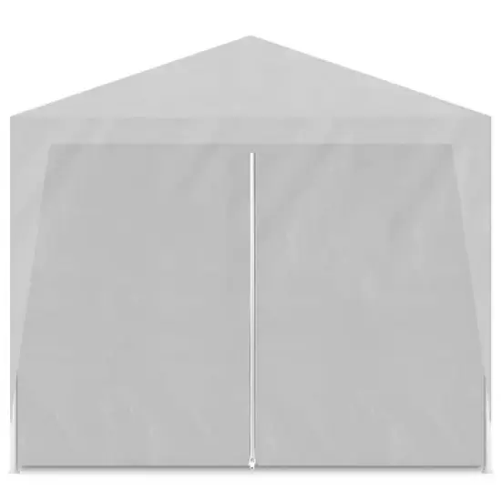 vidaXL Party Tent White Polyethylene 9.8 x 19.7 ft Durable Party Tent image {2}