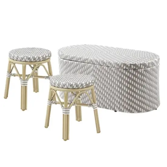 3pc Willa Aluminum & Wicker Patio Conversation Set - miBasics
 image {15}