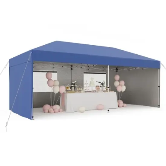 10x20 Pop Up Canopy Tent with 4 SideWalls, Heavy Duty Outdoor Canopy All Season Waterproof Commercial Street Vendors Party Tents with Roller Bag image {9}