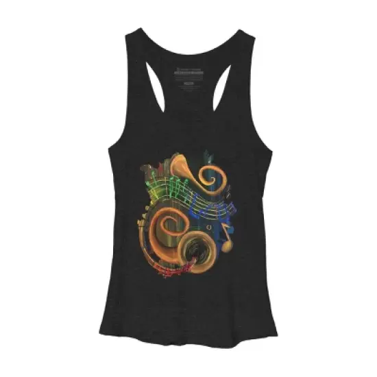 Women's Design By Humans The ART of Music By Adamzworld Racerback Tank Top image {2}