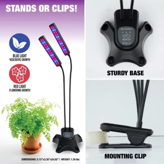 Bell + Howell Bionic Grow Light for Indoor Plants Head LED image {2}