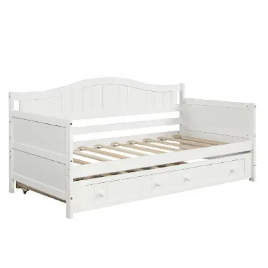 Twin Wooden Daybed with Trundle Bed-ModernLuxe image {4}