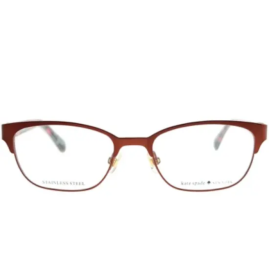 Kate Spade  YDC Womens Rectangle Eyeglasses Burgundy Havana 51mm image {1}