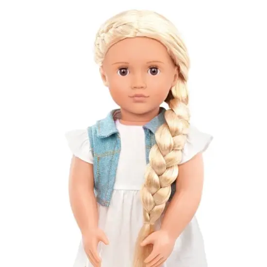 Our Generation Phoebe with Hair Clips & Styling Book 18" Hair Grow Doll image {5}