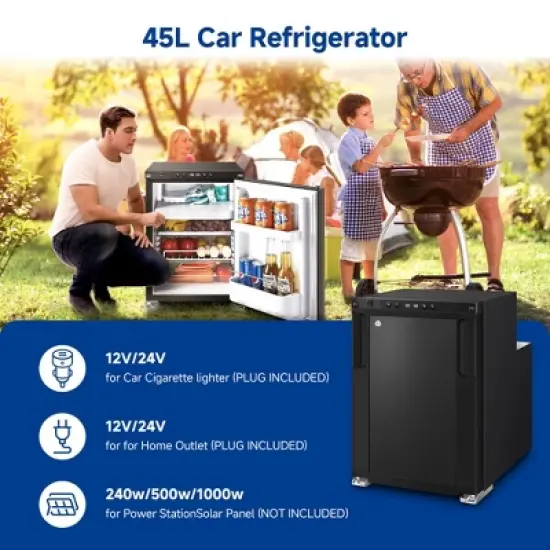 45L RV Refrigerator, 12 Volt Dual Zone Fridge and Freezer, WIFI APP Control Portable Fridge with Door Lock,3 levels (H/M/L) of battery protection image {6}