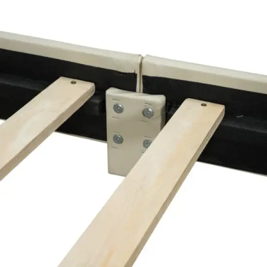 Queen Size & Twin XL Size Upholstered Platform Bed Daybed Frame, Mother & Child Bed, PU Leather -ModernLuxe image {14}