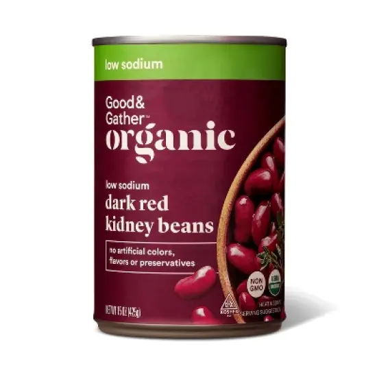 Organic Low Sodium Kidney Beans - 15oz - Good & Gather&trade; image {3}