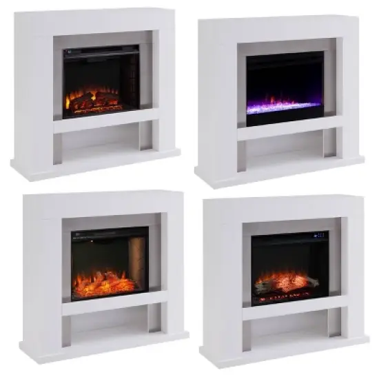 Lockman Stainless Steel Fireplace White - Aiden Lane image {13}