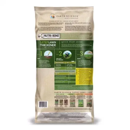 Earth Science 1 Step Sun and Shade Lawn Thickener Seed with Nutri Lock Technology and All Natural Seed for Lawn and Gardening Essentials, 12 Pounds image {5}