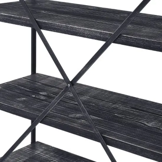 68" Farrells Industrial 5 Shelf Bookcase Gray - Christopher Knight Home image {8}