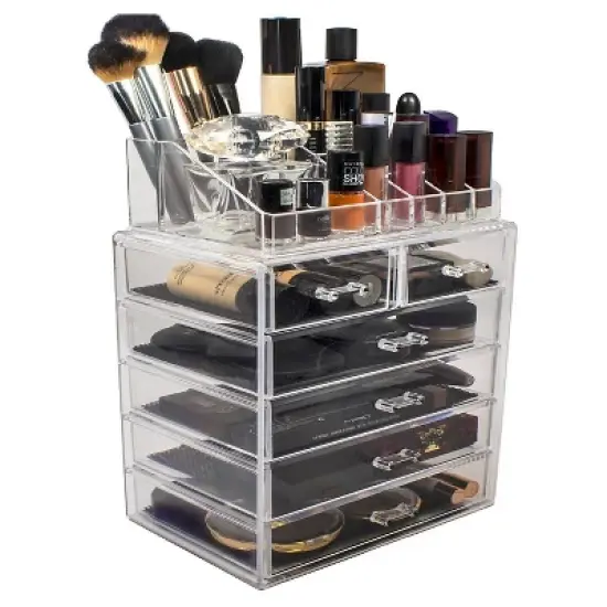 Sorbus Makeup Storage Display Set - Style 2 - Clear image {1}